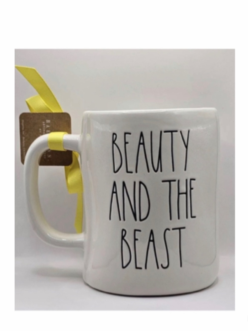NEW Rae Dunn Disney Beauty and The Beast Mug Belle Double Sided
